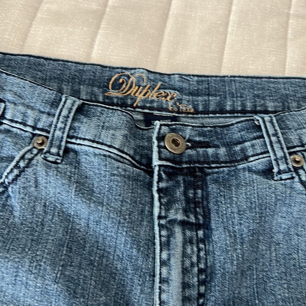 (Duplex) ladies stretch jeans, shorts 3/4 long size 12